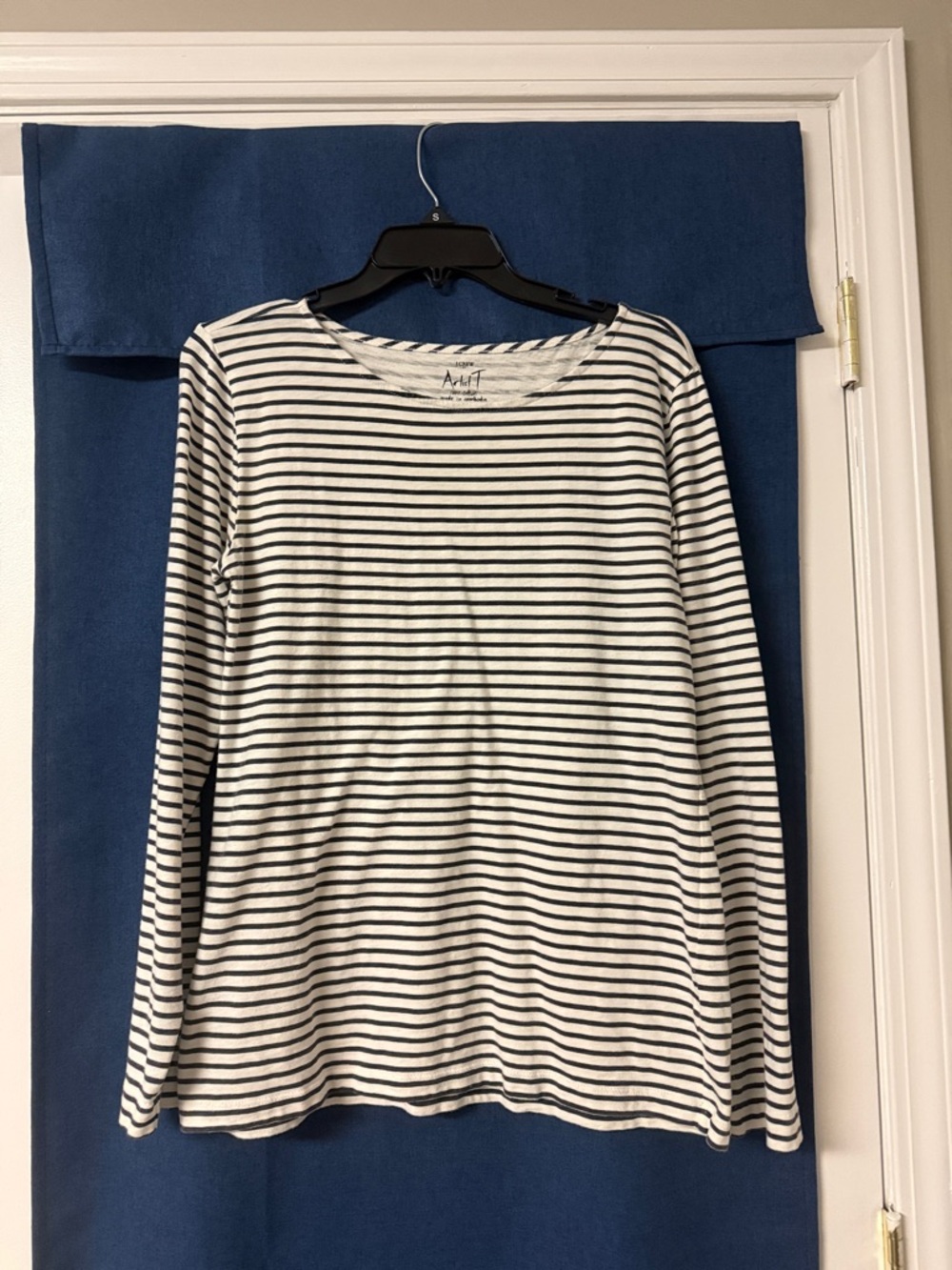 J. Crew Artist T Striped Black and White Tee